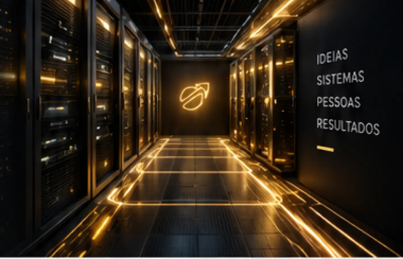 Data center moderno representando tecnologia e conectividade